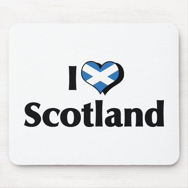 I Love Scotland Flag Mouse Pad (Front)