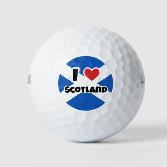 I love Scotland Golf Balls (Front)