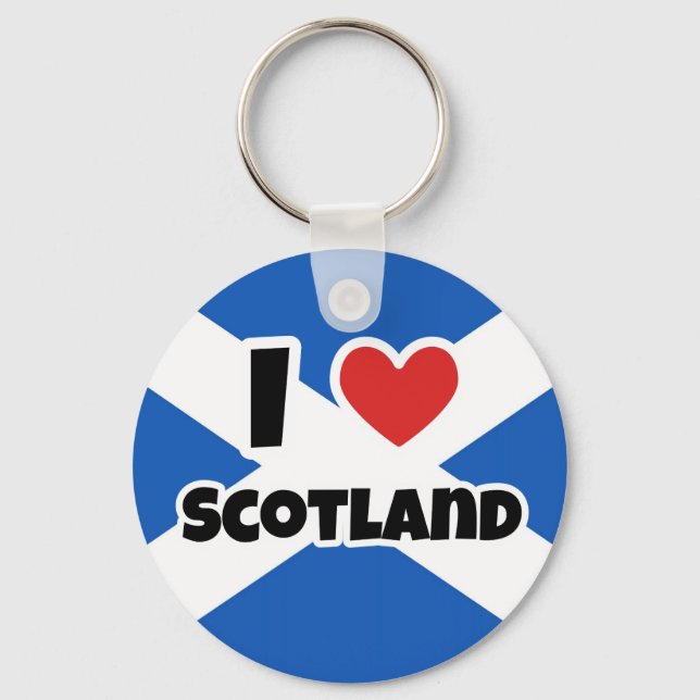 I love Scotland Key Ring (Front)