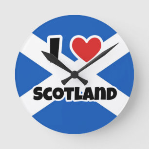 I love Scotland Round Clock
