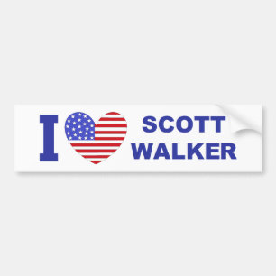 I Love Scott Walker Bumper Sticker