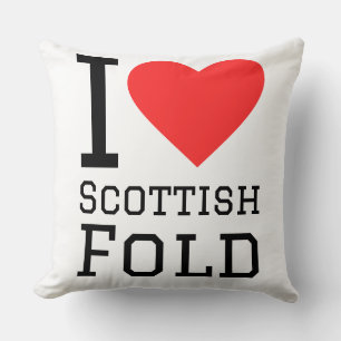 I love Scottish fold Cushion