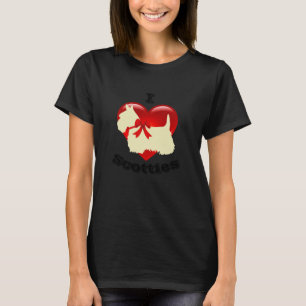 I Love Scottish Terriers, Big red heart of love T-Shirt