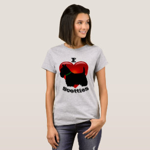 I Love Scottish Terriers, Big red heart of love T-Shirt