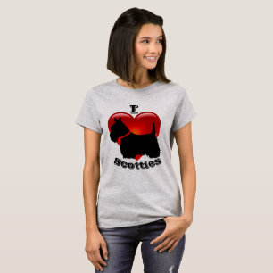 I Love Scottish Terriers, Big red heart of love T-Shirt