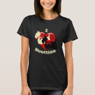 I Love Scottish Terriers, Black & wheaten T-Shirt