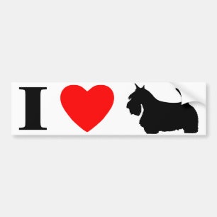 I Love Scottish Terriers Bumper Sticker