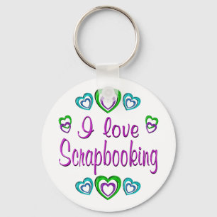 I Love Scrapbooking Key Ring
