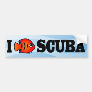 I Love Scuba Bumper Sticker