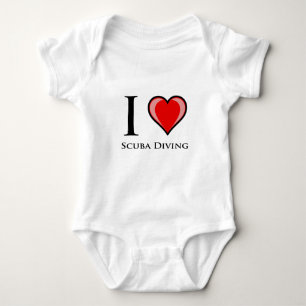 I Love Scuba Diving Baby Bodysuit