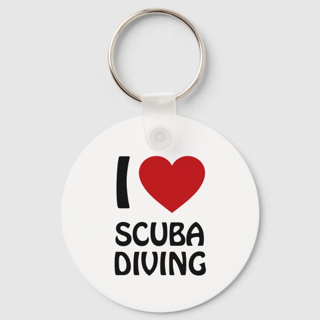 I love Scuba Diving Key Ring (Front)