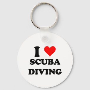 I Love Scuba Diving Key Ring