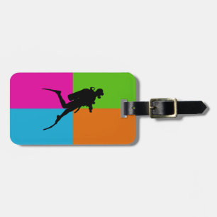 I love scuba diving luggage tag