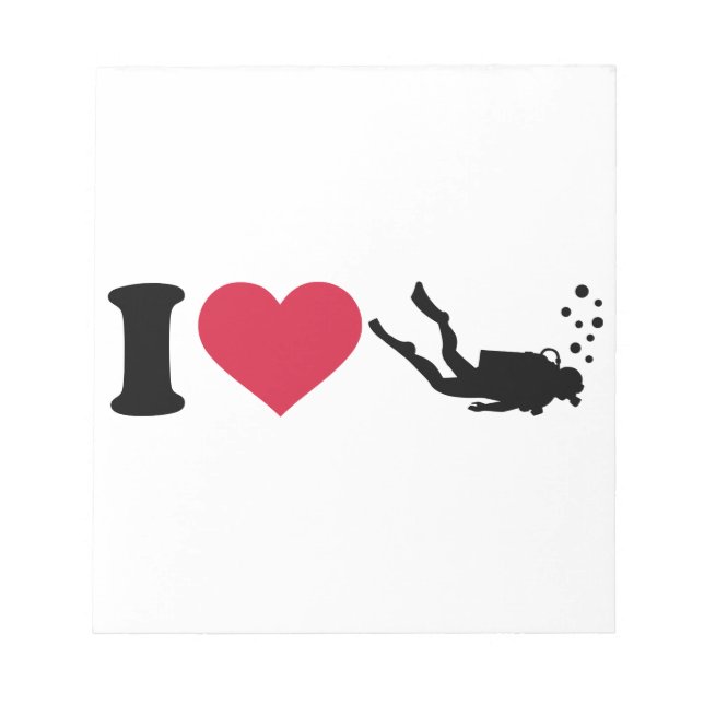 I love Scuba Diving Notepad (Front)