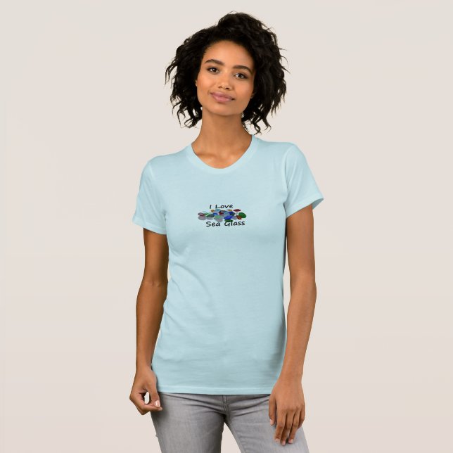 I Love Sea Glass Basic North Beach T-Shirt (Front Full)