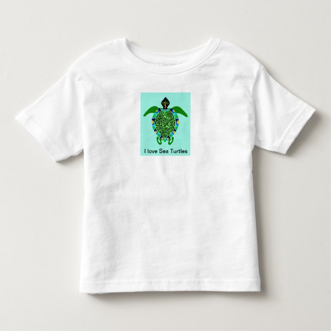 I love Sea TURTLES - Animal lover - Wildlife Toddler T-Shirt (Front)