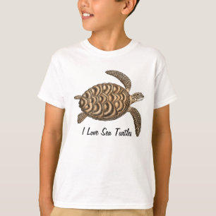 I Love Sea Turtles Kids T-Shirt