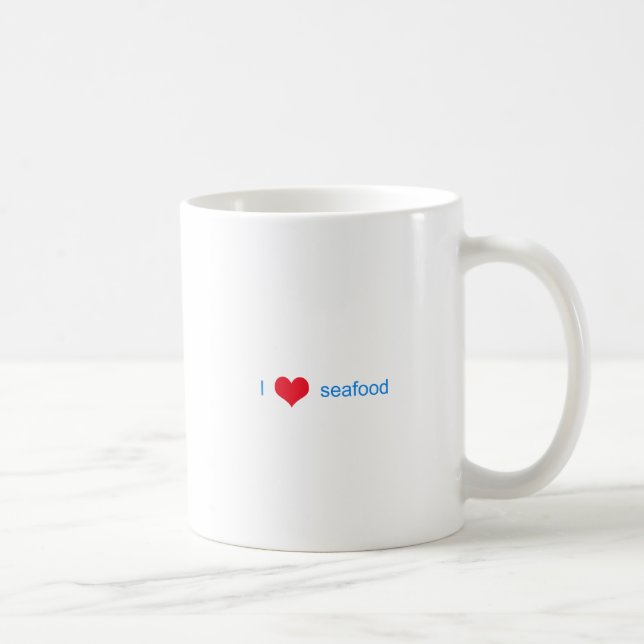 I Love Seafood Logo Coffee Mug (Right)