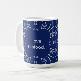 I love Seafood Napkin Coffee Mug