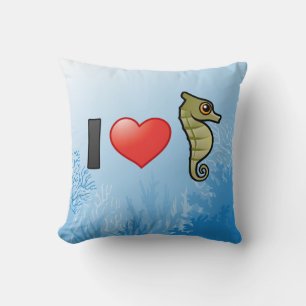 I Love Seahorses Cushion
