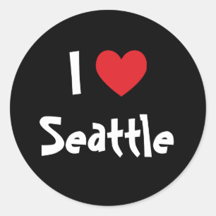 I Love Seattle Classic Round Sticker