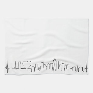 I love Seattle in a extraordinary style Tea Towel