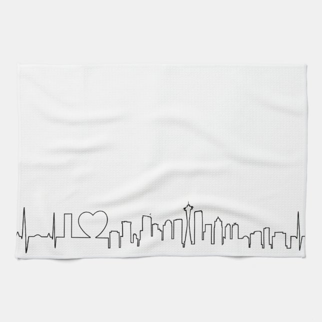 I love Seattle in a extraordinary style Tea Towel (Horizontal)