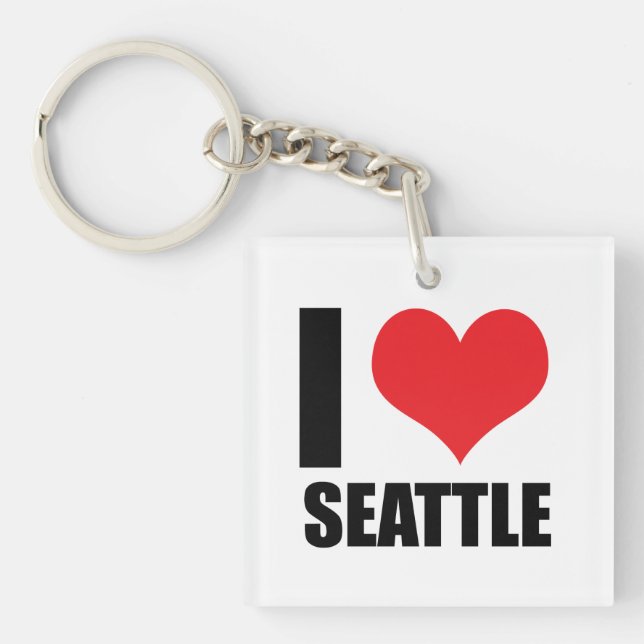 I love Seattle Key Ring (Front)
