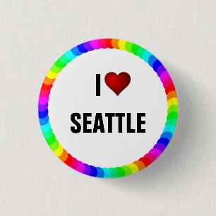I Love Seattle pinback button