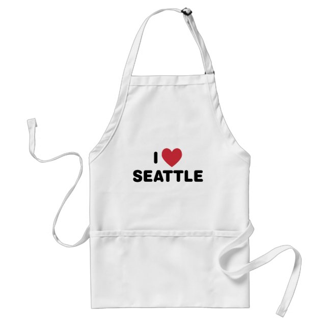 I Love Seattle Standard Apron (Front)