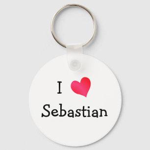 I Love Sebastian Key Ring