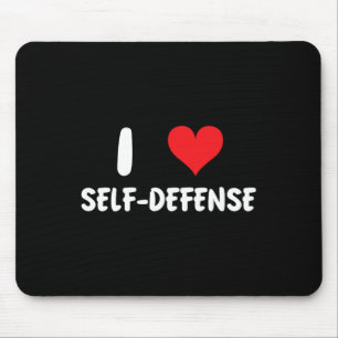 I Love Self Defence - Karate Martial Arts Defend S Mouse Pad