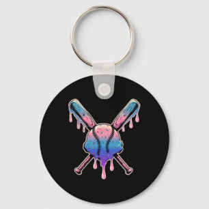 I Love Sell Player Ice Cream Softll Drippy Key Ring