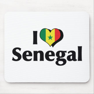I Love Senegal Flag Mouse Pad