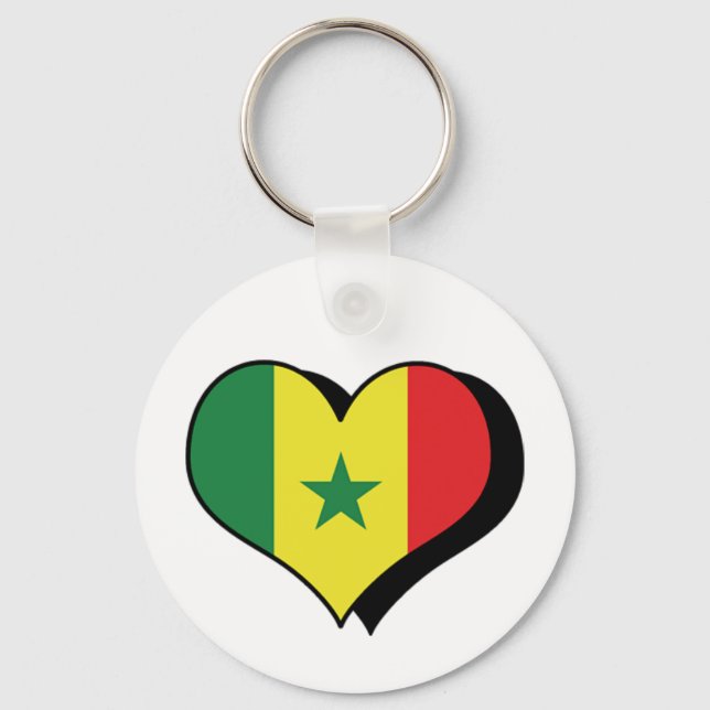 I Love Senegal Keychain (Front)