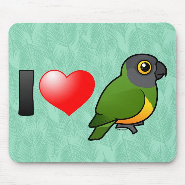 I Love Senegal Parrots Mouse Pad (Front)
