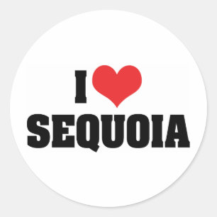 I Love Sequoia Classic Round Sticker