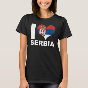 I Love Serbia Heart Flag Serbia 1 T-Shirt
