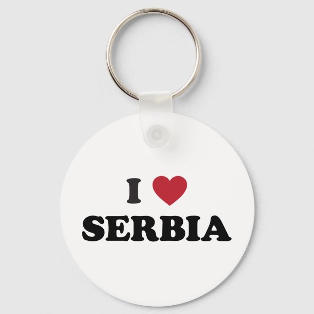 I Love Serbia Key Ring (Front)