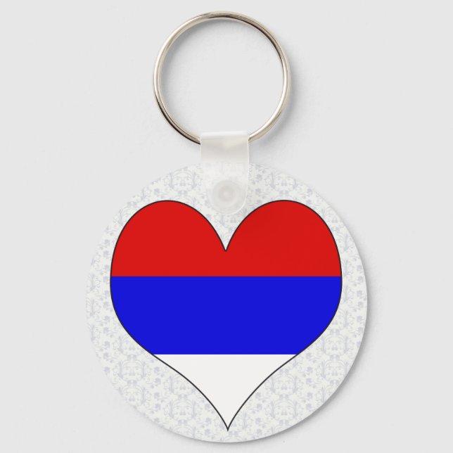 I Love Serbia Key Ring (Front)