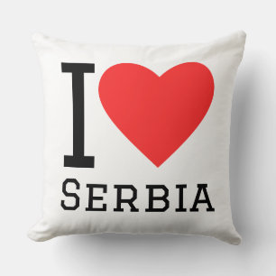 I love serbia square sticker cushion