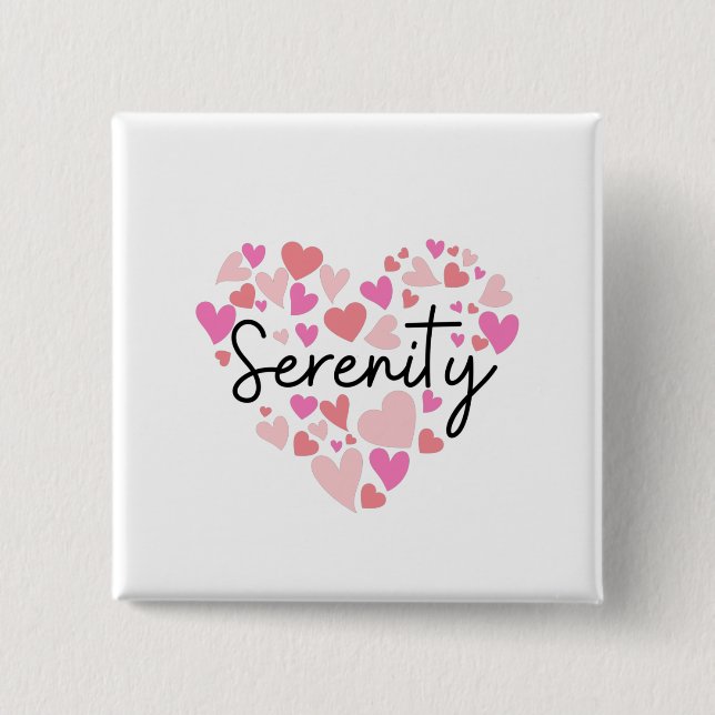 I love Serenity 15 Cm Square Badge (Front)