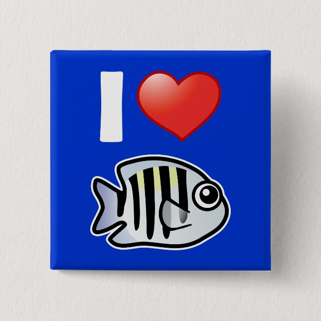 I Love Sergeant Major 15 Cm Square Badge (Front)