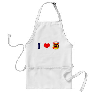 I Love Serious Burgers(horizontal) Standard Apron