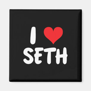 I Love Seth - Heart - Name Magnet