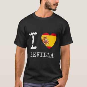 I Love Sevilla Spain Flag T-Shirt