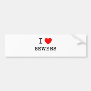 I Love Sewers Bumper Sticker