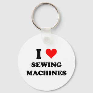 I Love Sewing Machines Key Ring