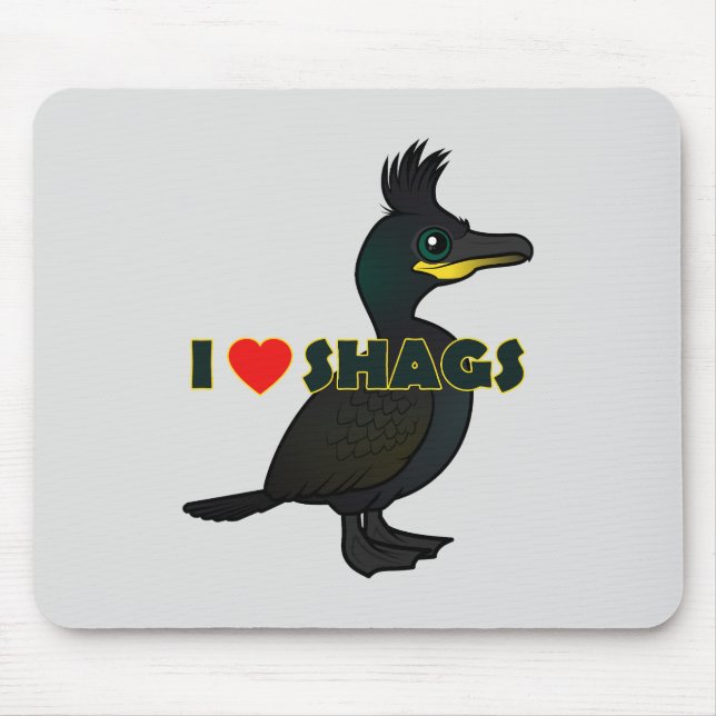 I Love Shags Mouse Pad (Front)