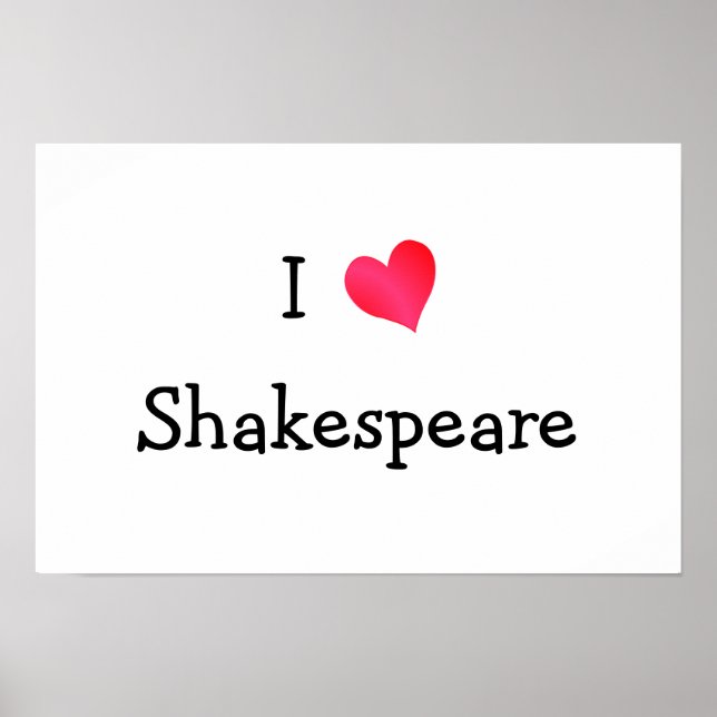I Love Shakespeare Poster (Front)